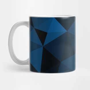 Dark blue and black geometric mesh pattern Mug